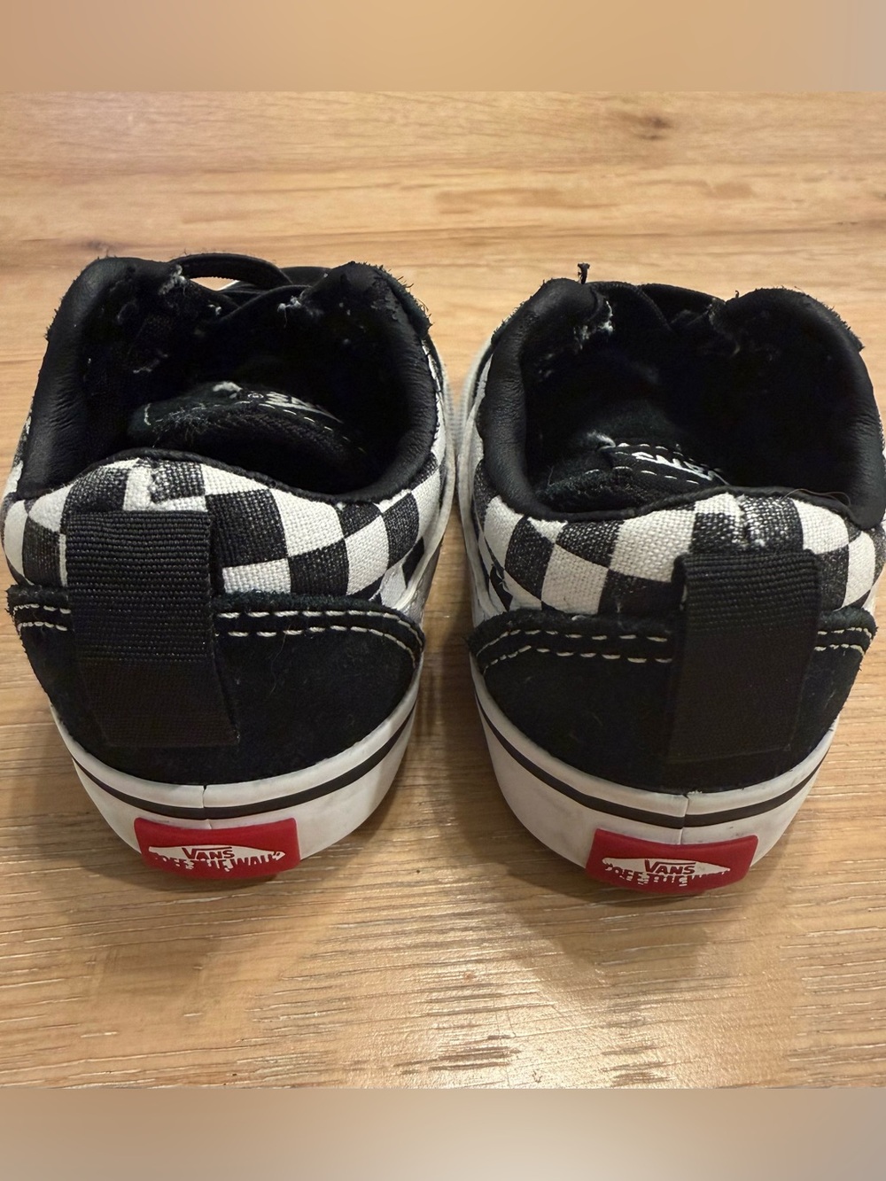 Vans Toddler Size 6 Black White Checkerboard Sneakers - Picture 3 of 5